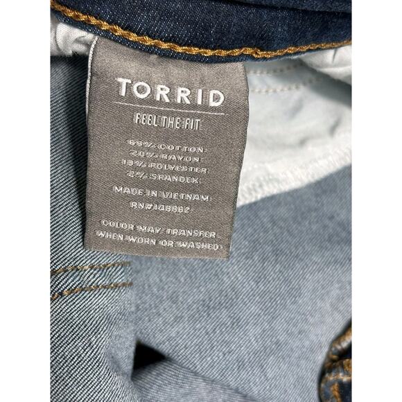 Torrid MidFit Slim Boot Jeans Womens Size 20R Blue Denim Super Soft Mid-Rise - Picture 4 of 8